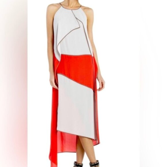 NWT BCBGMaxAzria "Ruby" Dress Chalk Grey - Size L - Picture 1 of 2